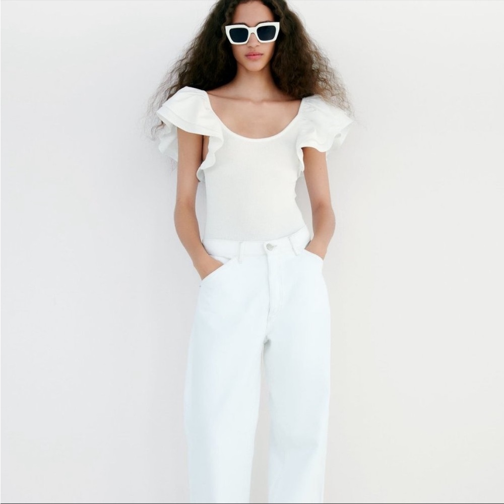 Zara Ruffled Bodysuit— New!